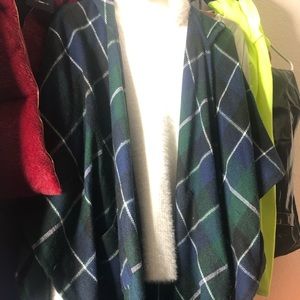 Green plaid cardigan with good FOREVER21